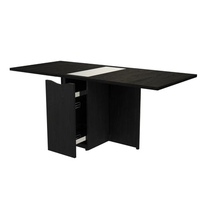 Skovby #101 Extendable Dining Table in Black Oak - Skovby | Milola