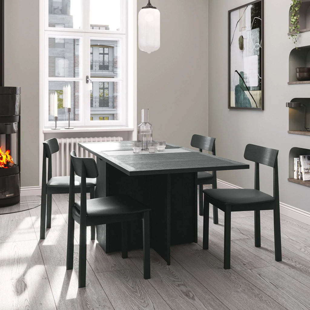 Skovby #101 Extendable Dining Table in Black Oak - Skovby | Milola