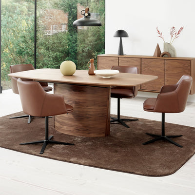 Skovby #117 Dining Table - Boatshaped Dining Table in Walnut Lacquer - Skovby | Milola