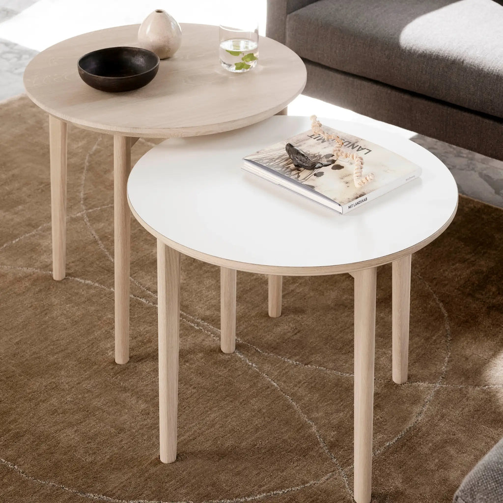 Skovby #241 Coffee Table in Oak White Oil with Wooden Legs - Skovby | Milola