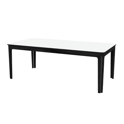 Skovby #27 Extendable Dining Table in Black Oak with White Top - Skovby | Milola