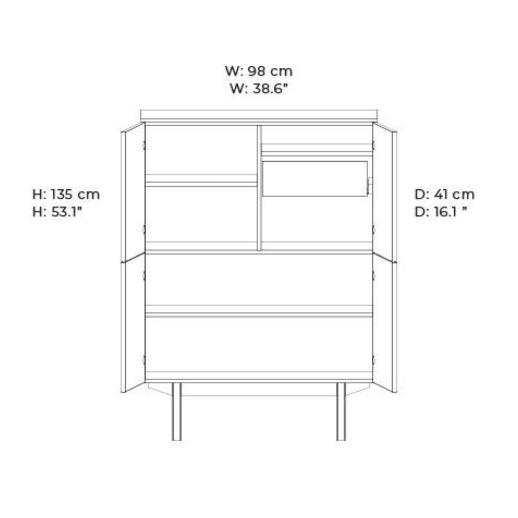 Skovby #308 Cabinet Dimensions - Skovby | Milola