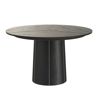 Skovby #33 Extendable Round Dining Table in Black Oak - Skovby | Milola