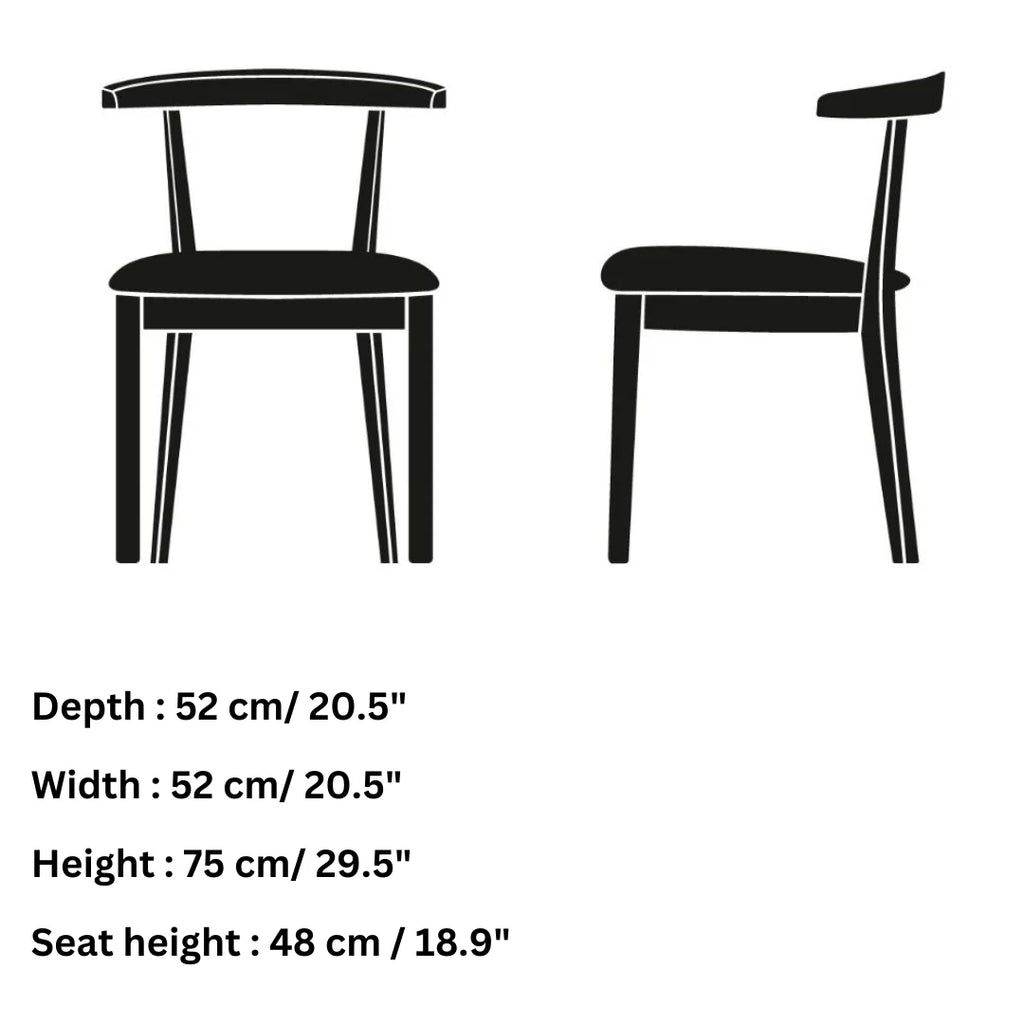 Skovby #52 Dining Chair Dimensions - Skovby | Milola