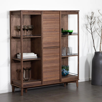 Skovby #546 Dual Furn Bar Cabinet in Walnut Lacquer - Skovby | Milola