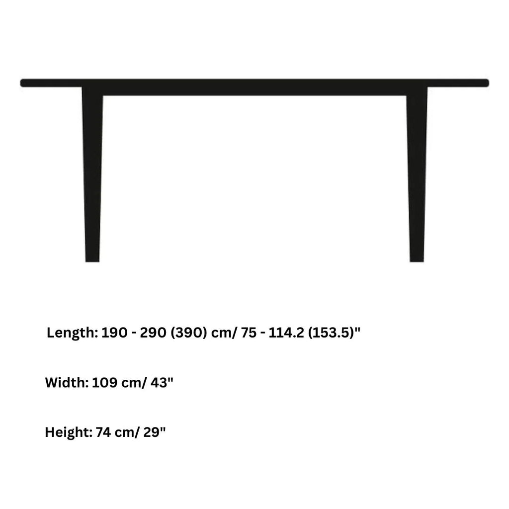 Skovby #78 Oval Extendable Dining Table Dimensions - Skovby | Milola