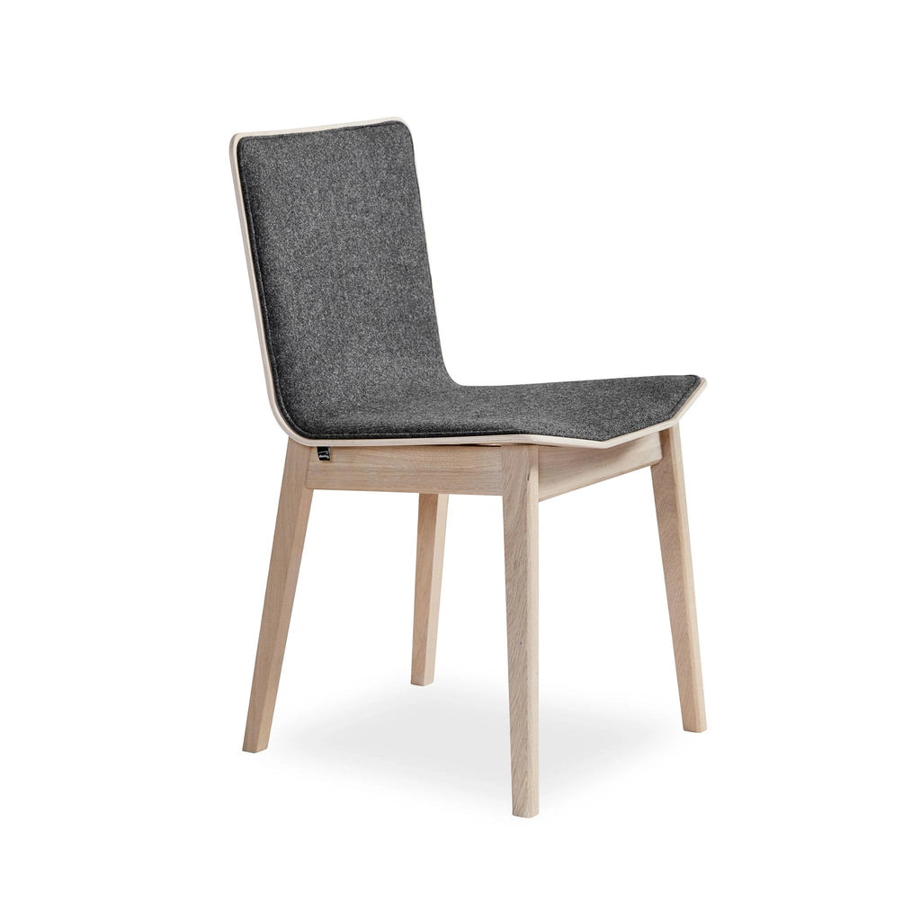 Skovby #807 Dining Chair in Oak White Oil with Upholstered Seat- Skovby | Milola