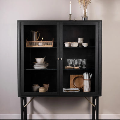 ANT Wooden Cabinet in Black Lacquered Ash - Krisensen Kritensen - Milola