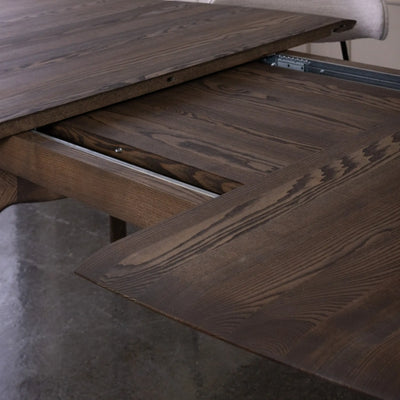 AMELIA Oval Extendable Dining Table in Mocca Brown Oiled Ash - Kristensen Kristensen | Milola