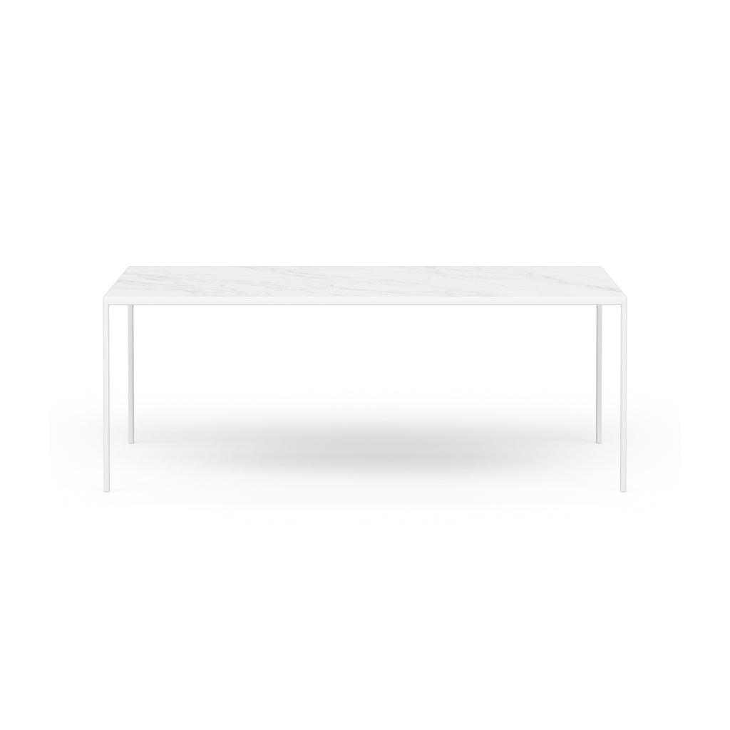 ANDOR Ceramic/Marble Dining Table - White with Statuario 931 Top - Milola