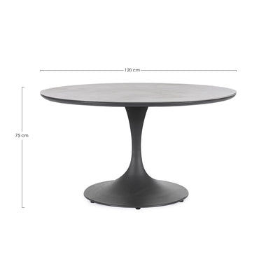 ARNOLD Round Sintered Stone Outdoor Dining Table Dimensions - Bizzotto | Milola