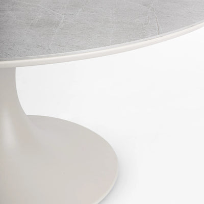 ARNOLD Round Sintered Stone Outdoor Dining Table in Pelican - Bizzotto | Milola