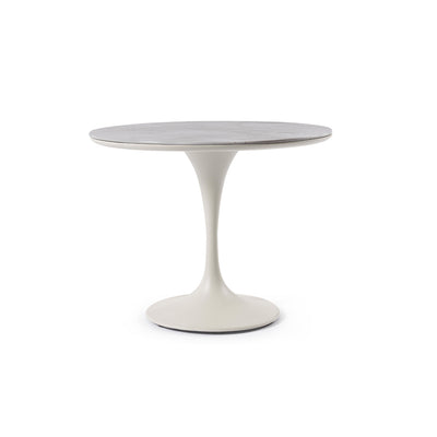 ARNOLD Round Sintered Stone Outdoor Dining Table in Pelican - Bizzotto | Milola