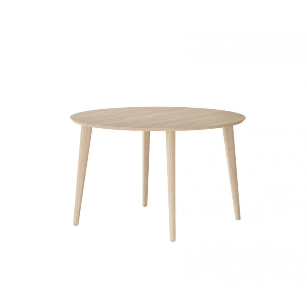 CASØ 503 Round Extendable Dining Table in White Oiled oak - CASØ | Milola