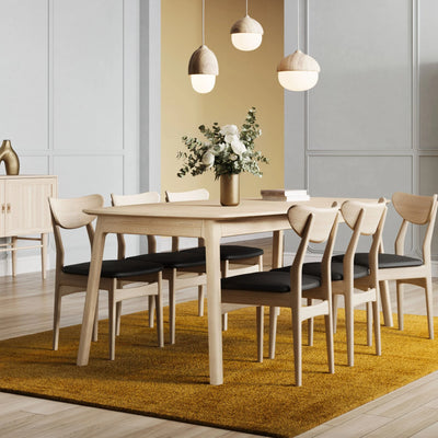 CASØ 703 Solid Wood Extendable Dining Table in White Oiled Oak - CASØ | Milola