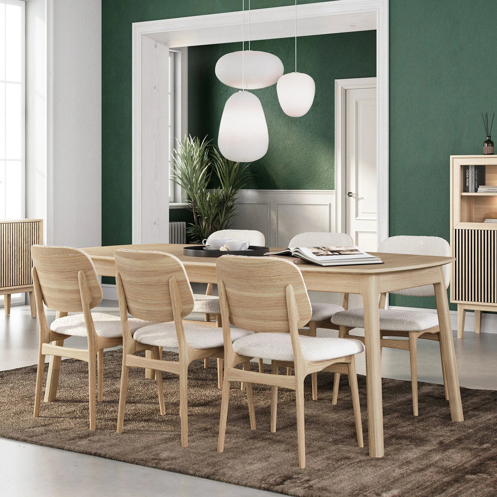 CASØ 703 Solid Wood Extendable Dining Table in White Oiled Oak - CASØ | Milola