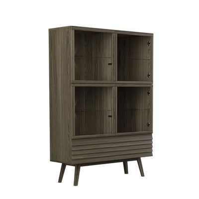 CASØ 777 Oak Highboard in Natural Oiled Oak with Sloping Legs - CASØ | Milola