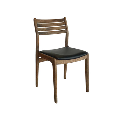 CASØ ANNE Dining Chair in Smoked Oiled Oak with Black Leather - CASØ | Milola