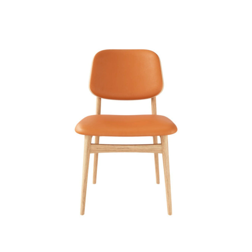 CASØ CARL Dining Chair in Natural Oiled Oak with Cognac Leather - CASØ | Milola