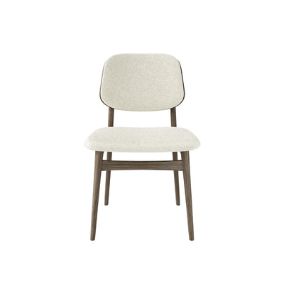 CASØ CARL Dining Chair in Smoked Oiled Oak with White Fabric - CASØ | Milola