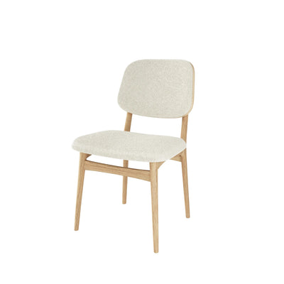 CASØ CARL Dining Chair in White Oiled oak with White Fabric - CASØ | Milola