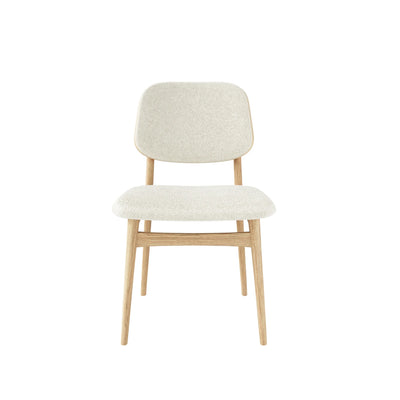 CASØ CARL Dining Chair in White Oiled oak with White Fabric - CASØ | Milola