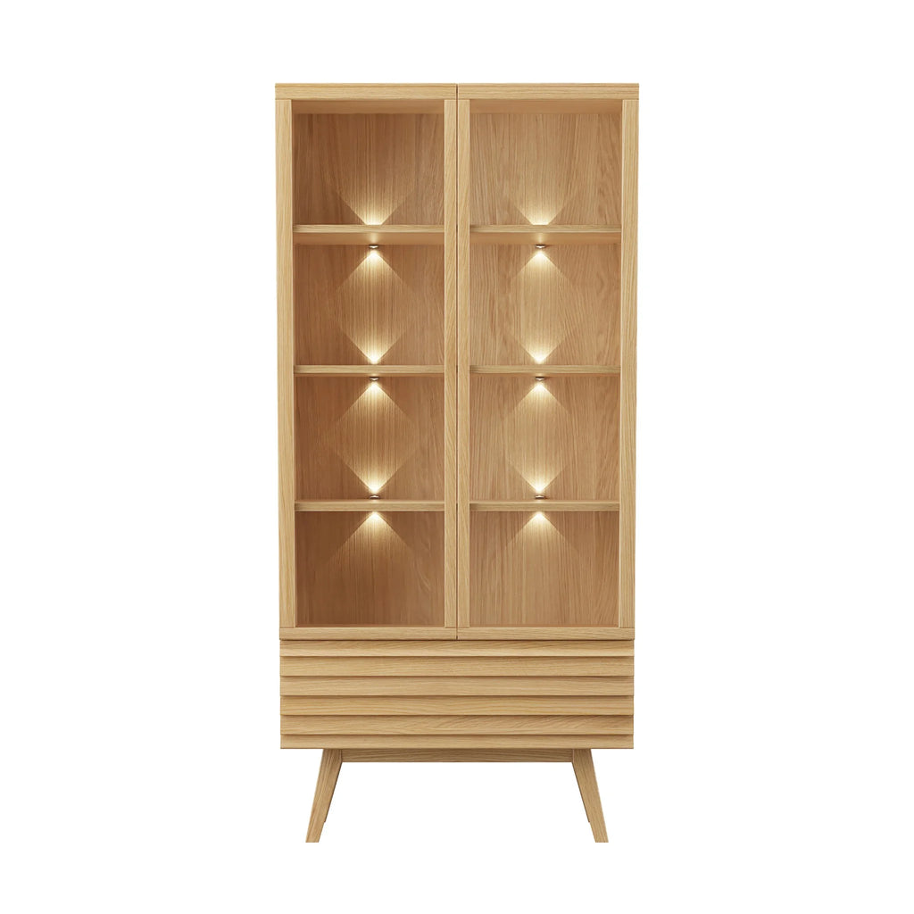 CASØ 777 Oak Display Cabinet in Natural Oiled Oak -  CASØ | Milola