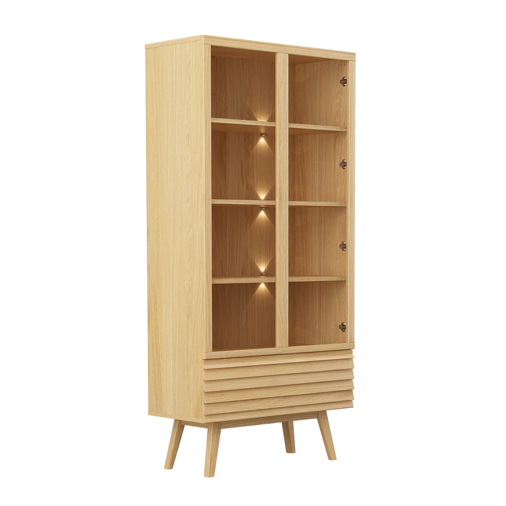 CASØ 777 Oak Display Cabinet in Natural Oiled Oak -  CASØ | Milola