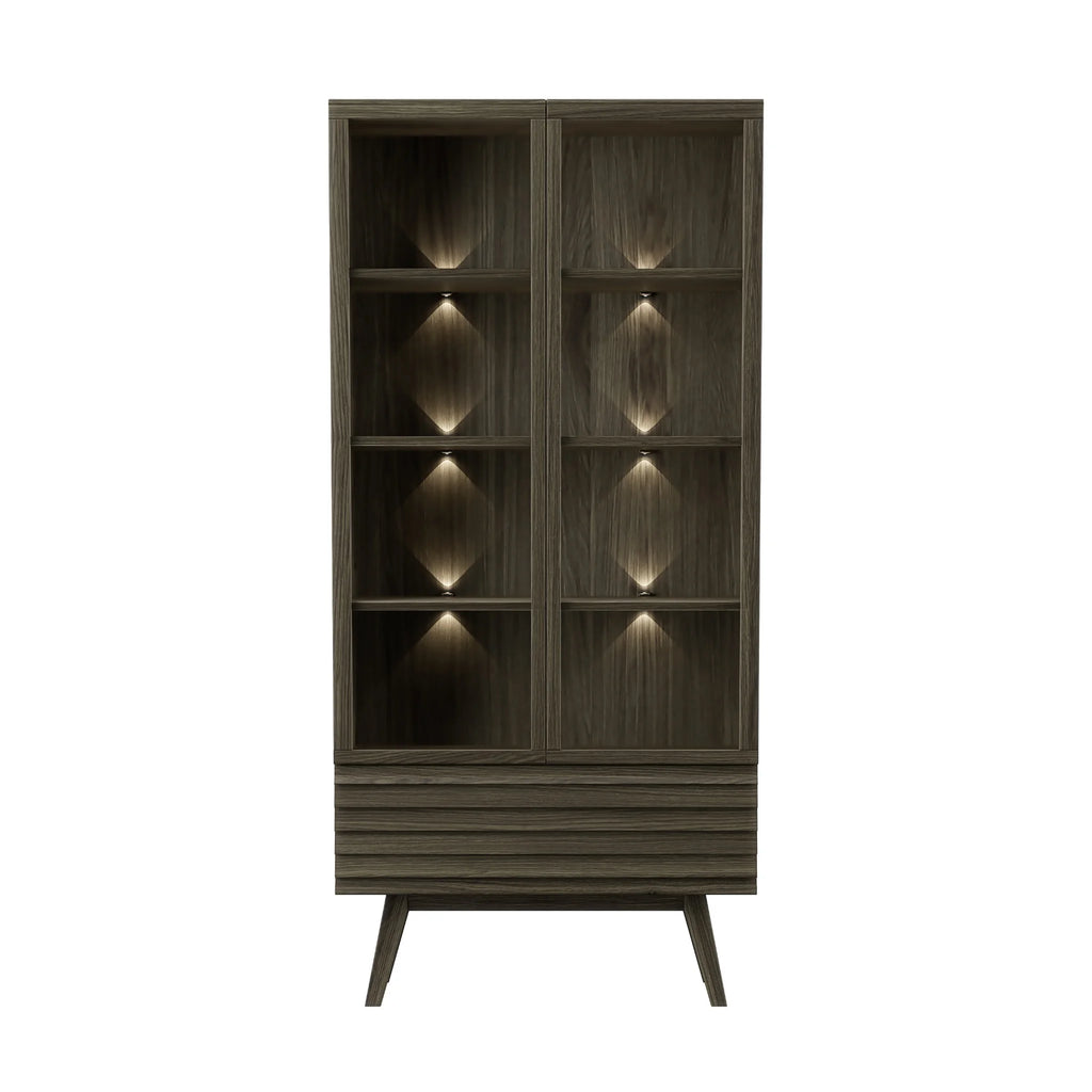 CASØ 777 Oak Display Cabinet in Smoked Oiled Oak -  CASØ | Milola