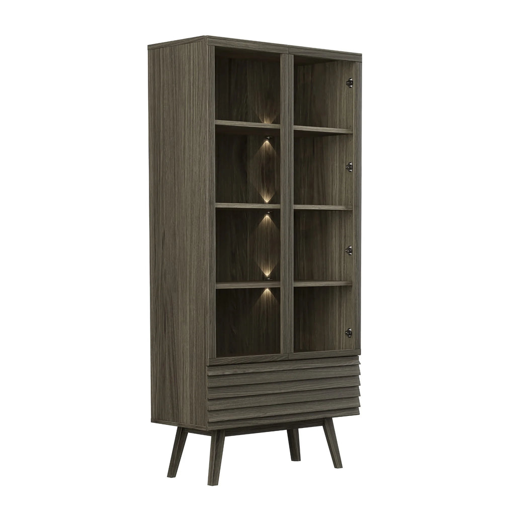 CASØ 777 Oak Display Cabinet in Smoked Oiled Oak -  CASØ | Milola