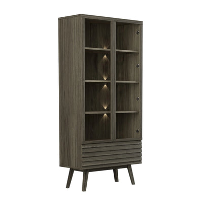 CASØ 777 Oak Display Cabinet in Smoked Oiled Oak -  CASØ | Milola