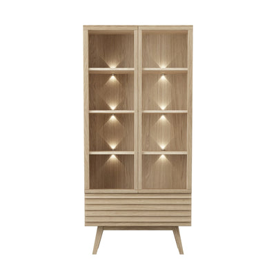 CASØ 777 Oak Display Cabinet in White Oiled Oak -  CASØ | Milola