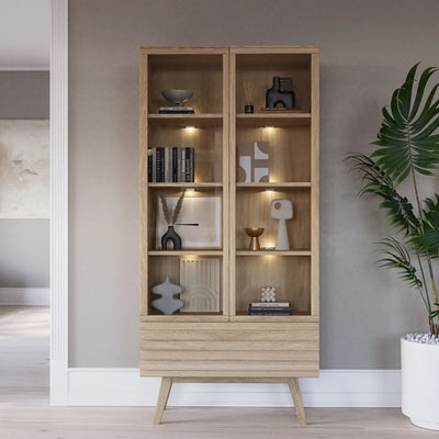 CASØ 777 Oak Display Cabinet in White Oiled Oak -  CASØ | Milola