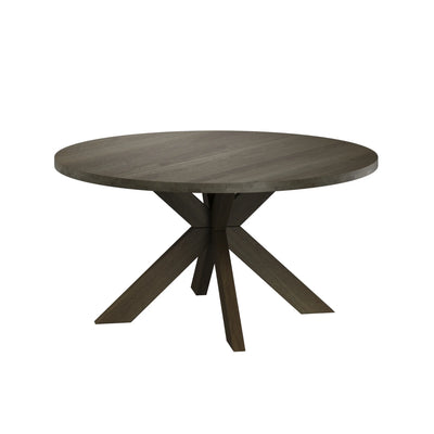 Caso Gro Solid Wood Extendable Round Dining Table in Smoked oak - Caso | Milola