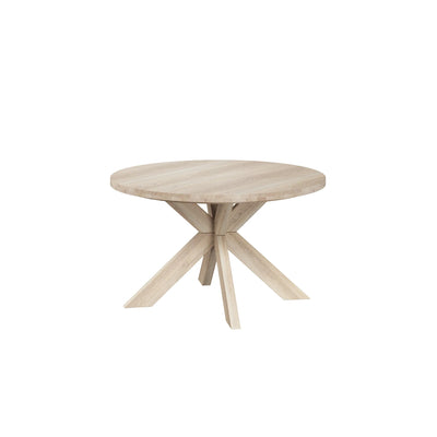 Caso Gro Solid Wood Extendable Round Dining Table in White oak - Caso | Milola