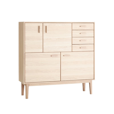 CASØ 700 Oak Highboard in White Oiled Oak - CASØ | Milola