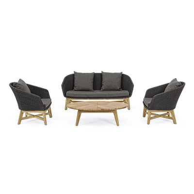 COACHELLA Outdoor Sofa Set in Charcoal - Bizzotto | Milola