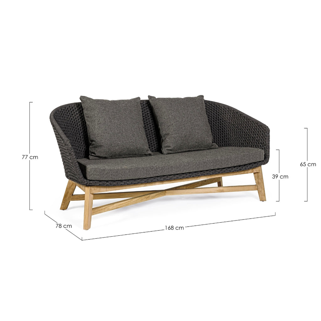 COACHELLA Outdoor Sofa Set Dimensions - Bizzotto | Milola