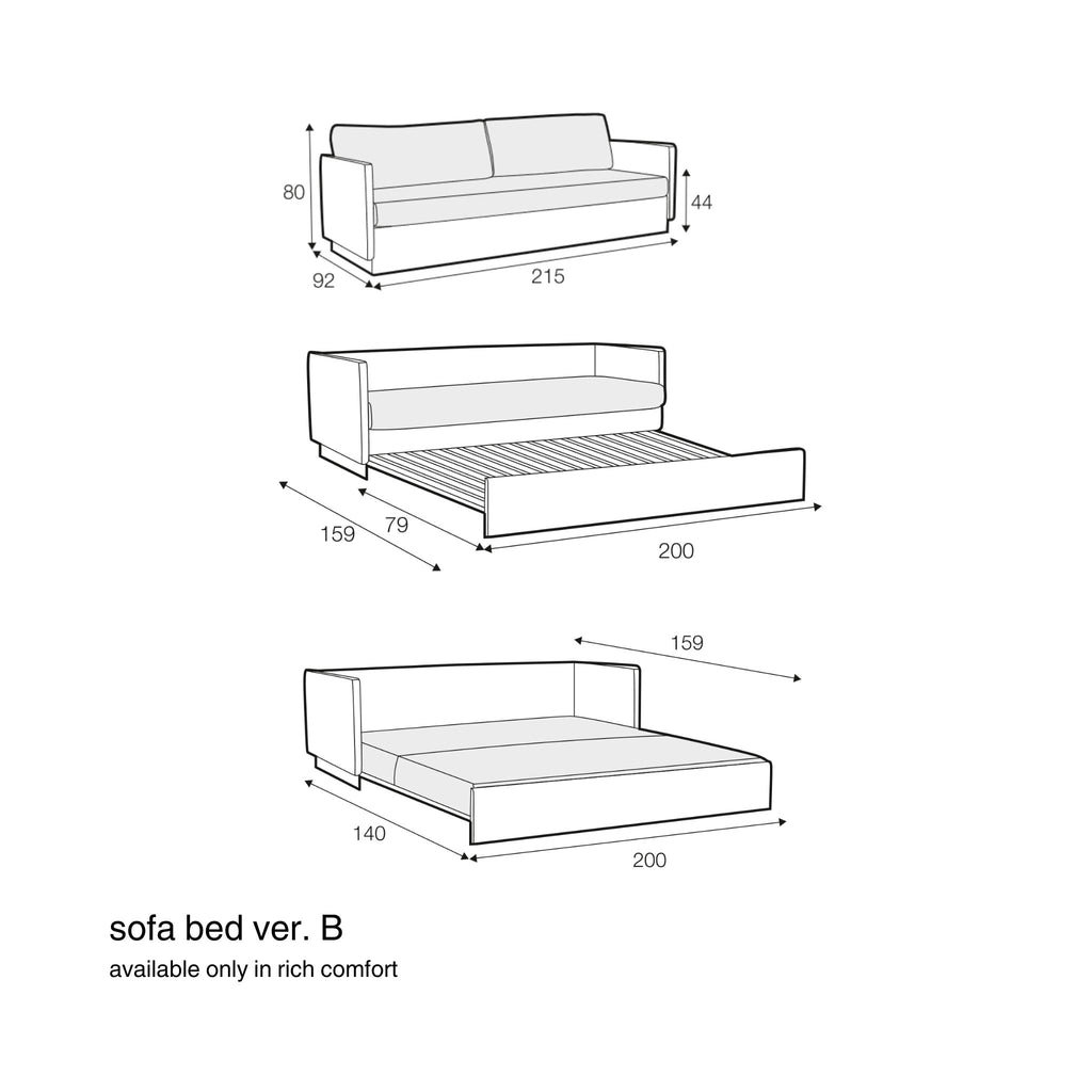 COLIN - Scandinavian Sofa bed - Digital Mechanism - SITS | Milola