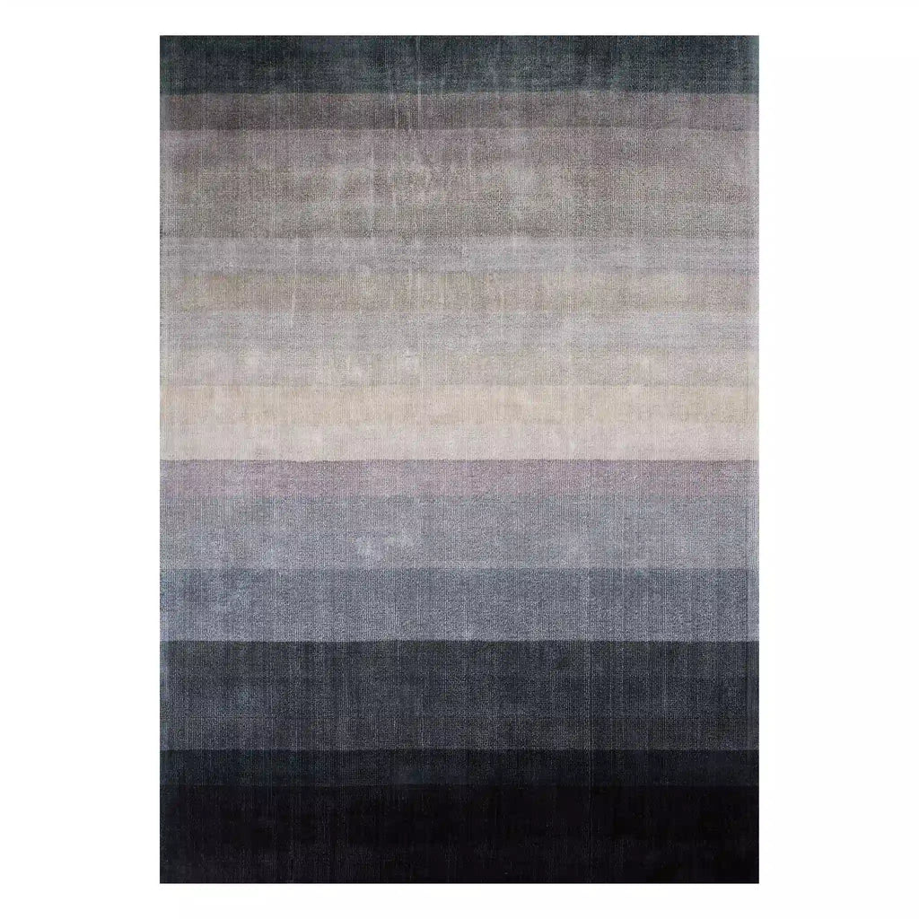 COMBINATION STRIPED Rug in Dark Blue - Scandi Design - Linie Design | Milola