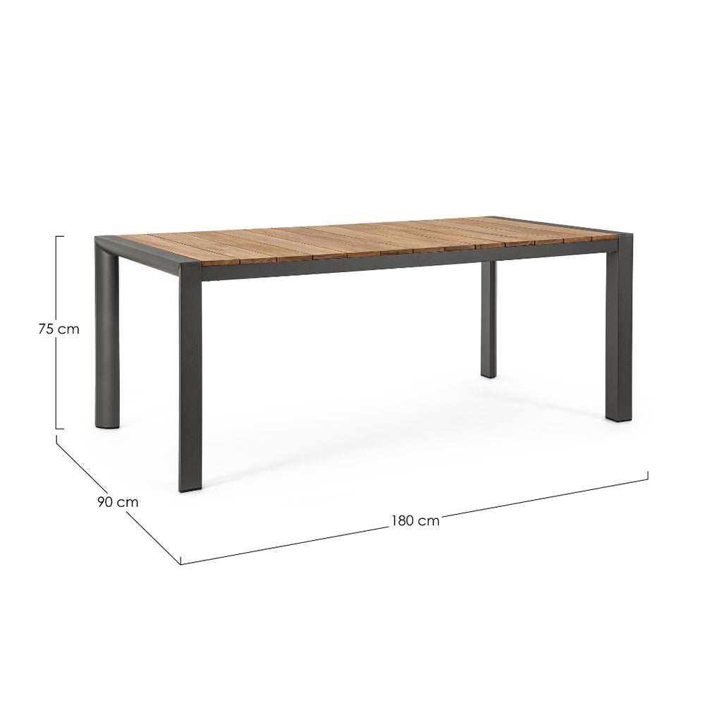 CAMERON Teak Outdoor Dining Table Dimensions - Bizzotto | Milola