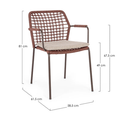 CANAR Outdoor Dining Chairs Dimensions - Bizzotto | Milola