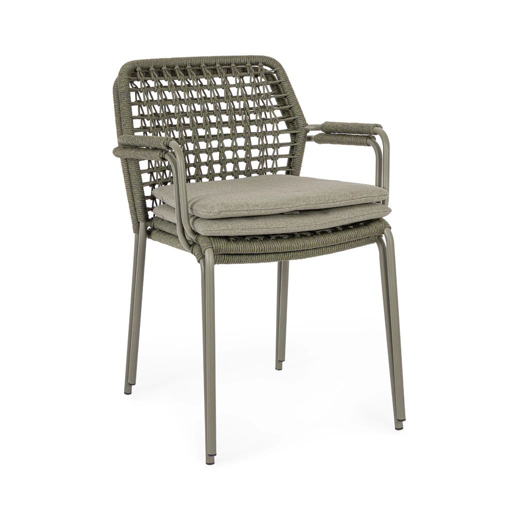 CANAR Outdoor Dining Chairs in Green - Bizzotto | Milola