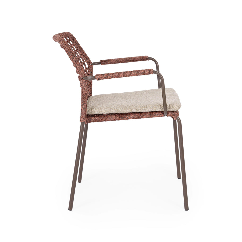 CANAR Outdoor Dining Chairs in Red - Bizzotto | Milola