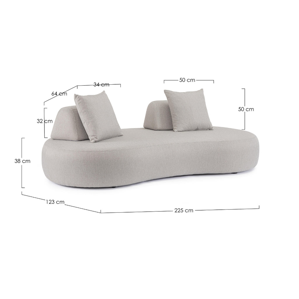 COOPER Outdoor Sofa Dimensions - Bizzotto | Milola