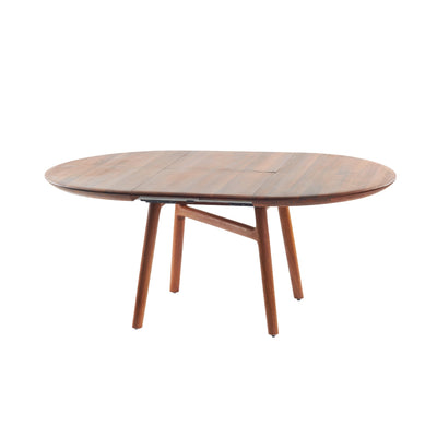 DASH Round Extendable Dining Table in American Walnut Natural Soap - Artisan | Milola