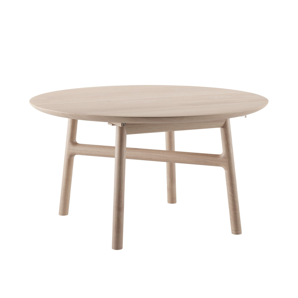 DASH Round Extendable Dining Table in Oak Natural Soap - Artisan | Milola