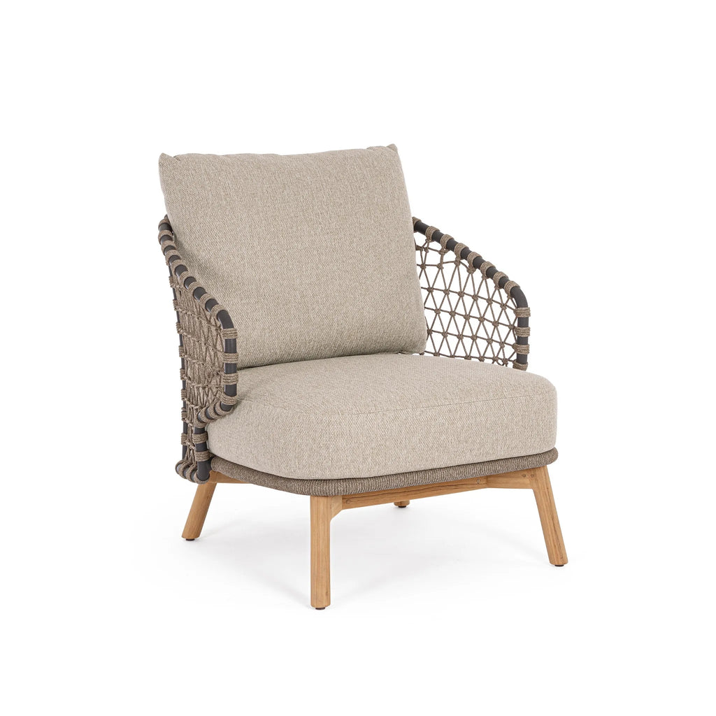 EULARIA Lounge Chair in Beige - Bizzotto | Milola