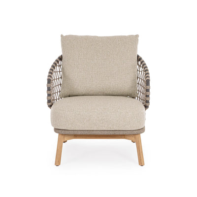 EULARIA Lounge Chair in Beige - Bizzotto | Milola