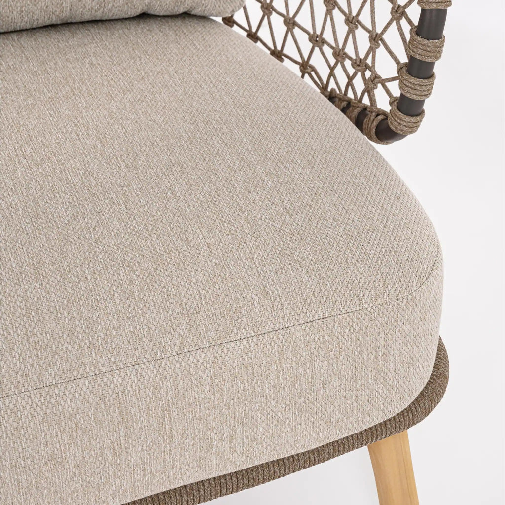 EULARIA Lounge Chair in Beige - Bizzotto | Milola